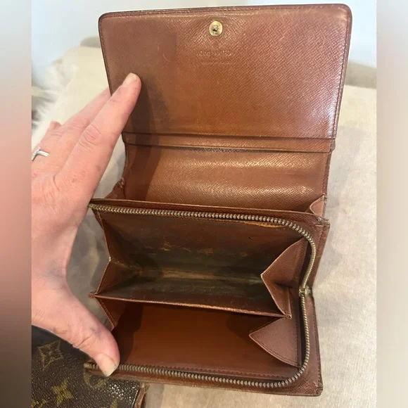 Louis Vuitton Brown and Gold Monogram Wallet Trio - Picture 10 of 13